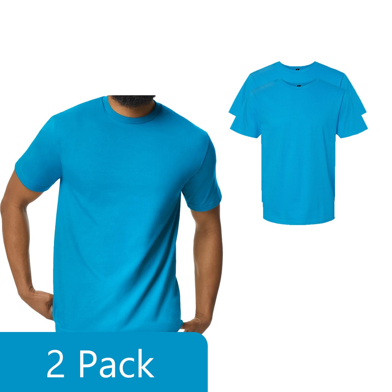 Gildan Softstyle Midweight Cotton Short Sleeve DIY Printing Craft Sapphire T-Shirt